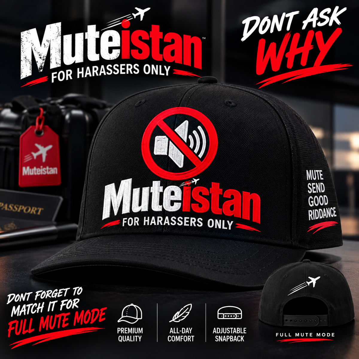 Baseball Cap-Mute the Noise. Wear the Message.