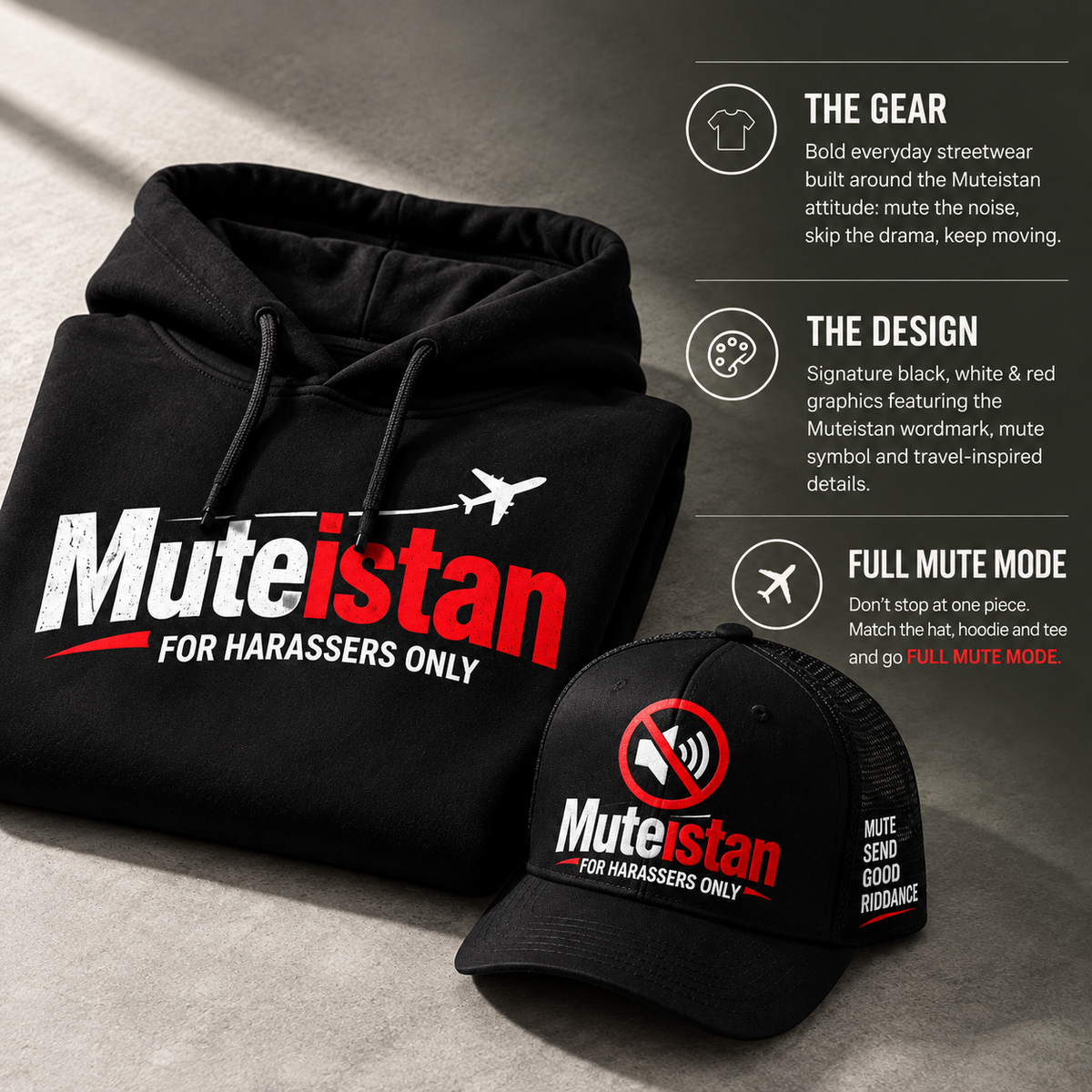Baseball Cap-Mute the Noise. Wear the Message.